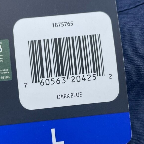 Gap Mens Short Sleeve Navy Blue Button-Up Shirt Size Large a1426 - Picture 4 of 6